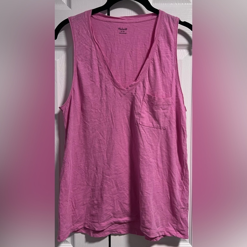 Madewell Pink Tank Top with Pocket